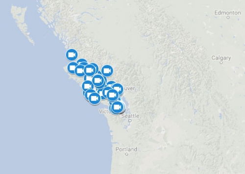 Film Location Map of Vancouver Island